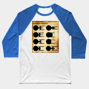 Starship Top/Bottom Silhouettes Baseball T-Shirt
